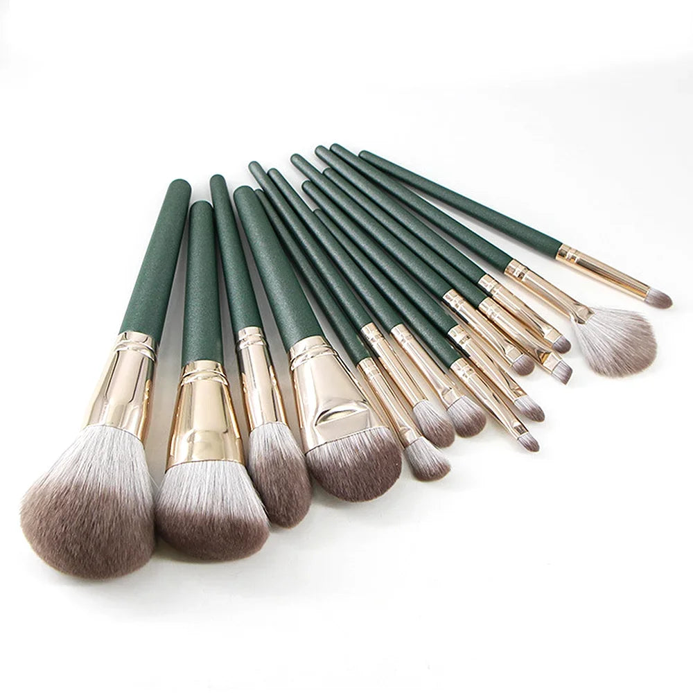 14-Piece Makeup Brush Set for Face and Eye Blending