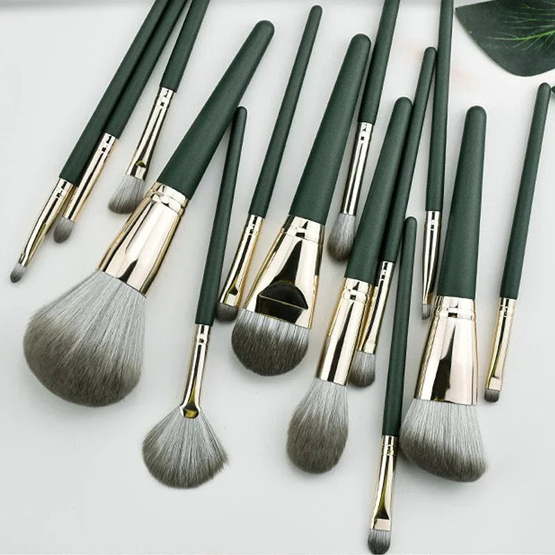 14-Piece Makeup Brush Set for Face and Eye Blending
