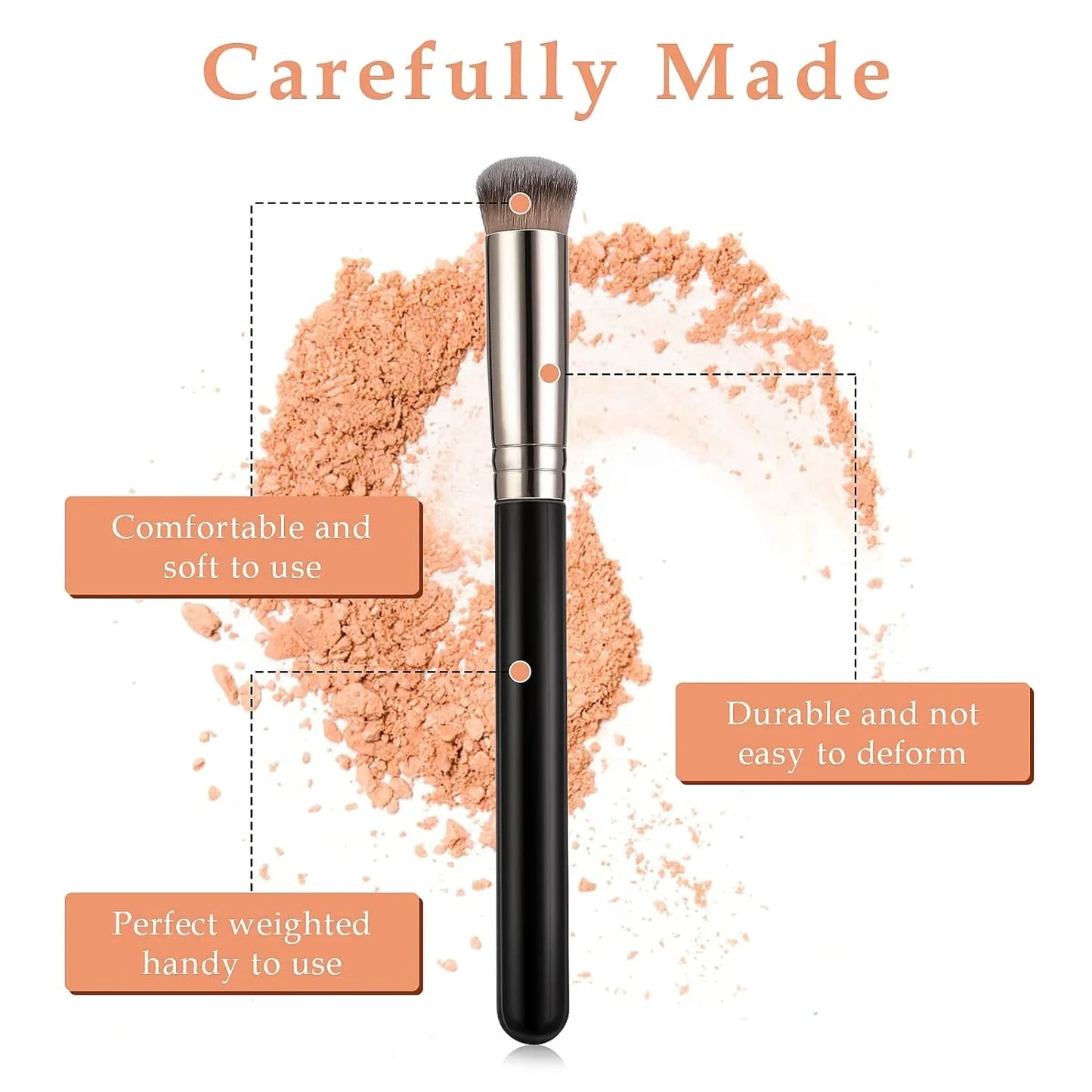 Dense Foundation & Concealer Brush – Precision Blending Tool
