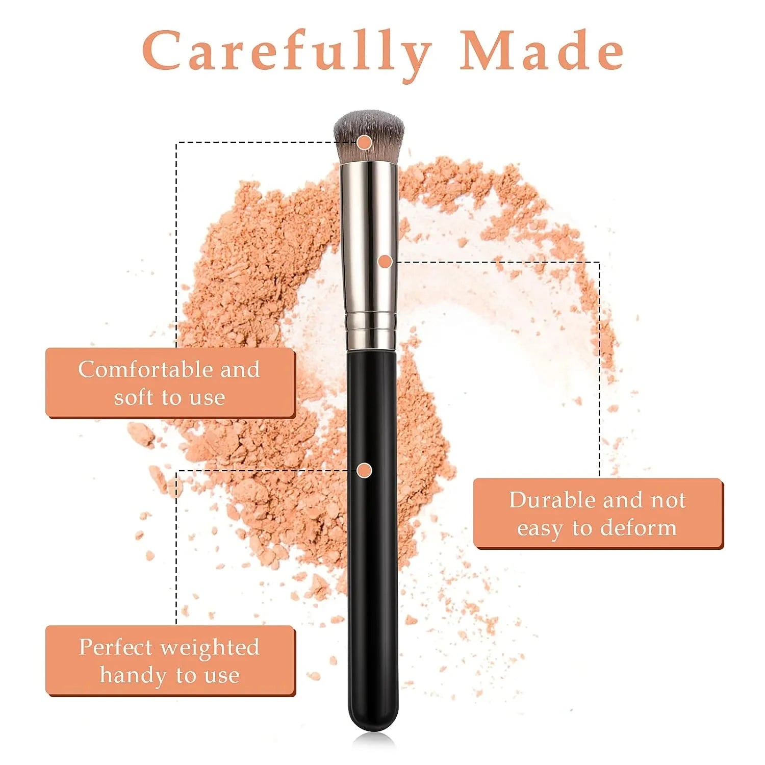 Dense Foundation & Concealer Brush – Precision Blending Tool